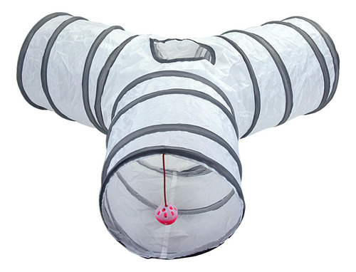 Tubo Plegable De Túnel Para Gatos De 3 Vías Con Pelota De