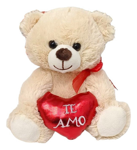 Peluche Oso Con Corazon Metalizado 17cm Phi Phi Toys