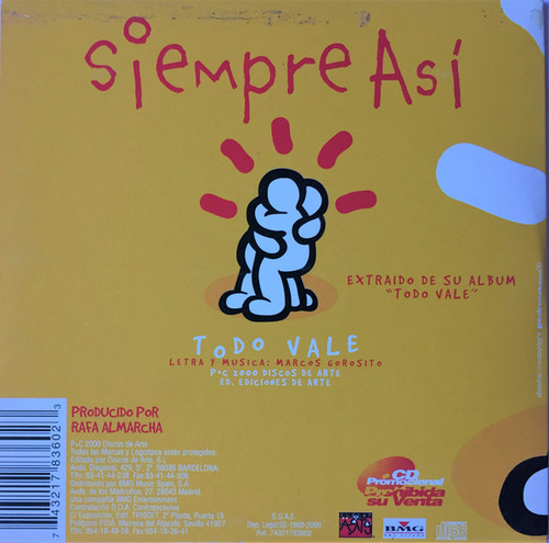 Cd Todo Vale (siempre Así) Estándar