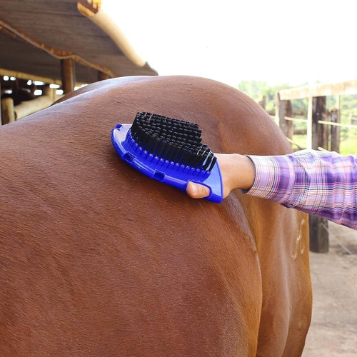 Luva De Borracha Dupla Face Azul - Bronc-steel 16443