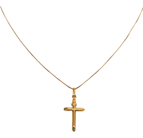 Pingente Crucifixo Cruz Masculina De Ouro 18k E Certificado