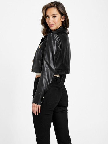 Chamarra Guess Mujer Corte Cropped 100% Original Nueva