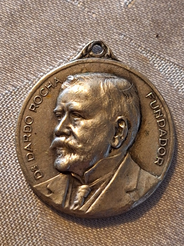 Antigua Medalla Dr Eduardo Rocha Fundador De La Plata 1882