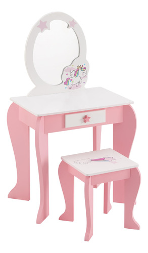 Juego De Mesa Y Taburete Para Niños, Juego De Tocador Para.