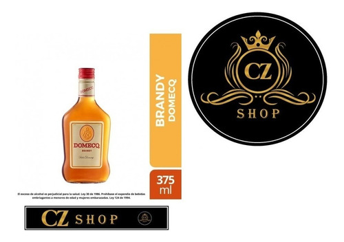 Brandy Domecq Media Botella 375 - mL a $93