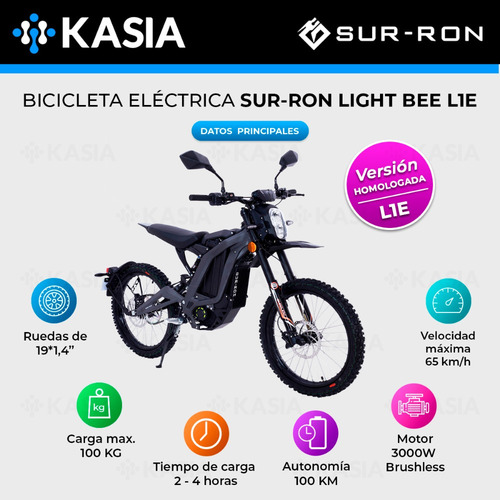 Moto Electrica Surron Light Bee L1e 5000w 32ah Kasia