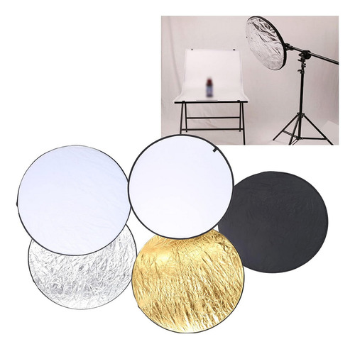 Reflector De Luz 5 En 1 De 110 Cm Redondo Plegable (Usado)