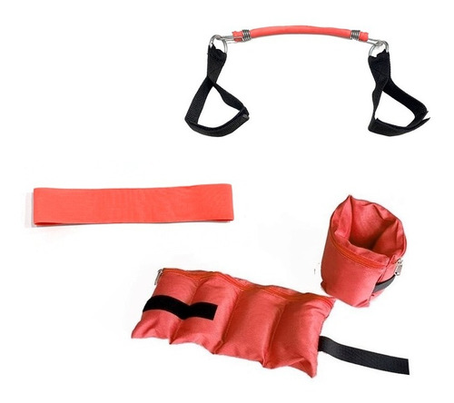 Set Fitness Piernas Completo Tiraband + Extensor + Tobillera