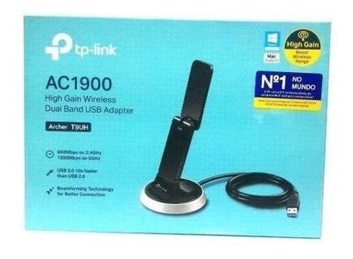 Adaptador USB inalámbrico de doble banda TP-Link Archer T9uh Ac1900