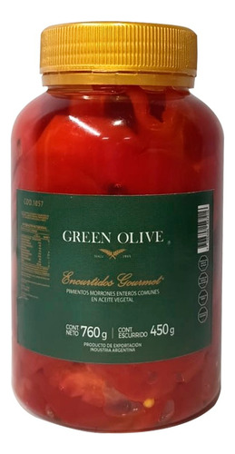 Morrones En Aceite Green Olive 450g
