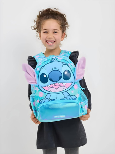 Kit Escolar Mochila Lonchera Lapicera Lilo Y Stitch/smiggle Azul Acero