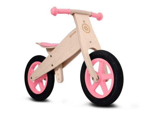 Imagen 1 de 7 de Bicicleta Aprendizaje Madera Rosada Roda Clasica Juguete