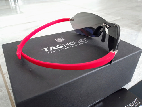 Lentes Tag Heuer Squadra Curve Inmaculados Espejo Gris Oscuro Titanio Rojo (Usado)