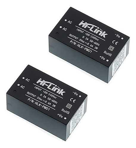 Tecneu 2 Piezas Del Convertidor Ac Dc Fuente 5v Hlk-pm01