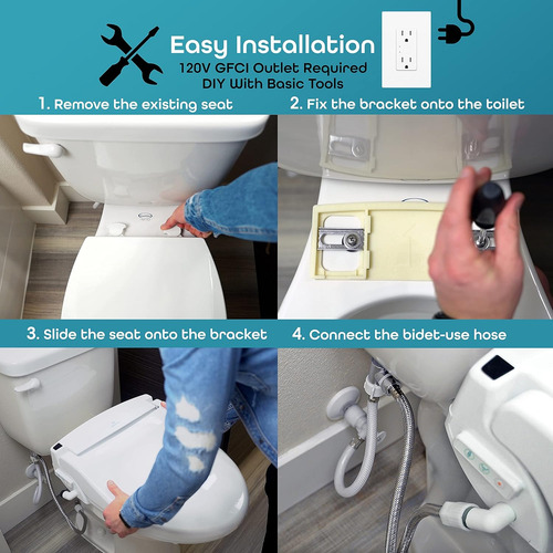 Asiento Sanitario Bidetmate, Electrico, Con Bidet, Tactil