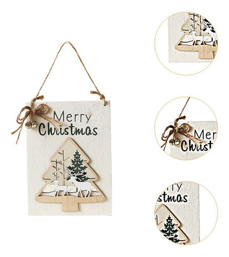Letrero De Madera Para Puerta De Navidad, Letrero Para