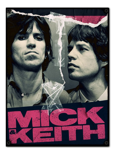 #807 - Cuadro Vintage / Mick Jagger Keith Stones No Chapa