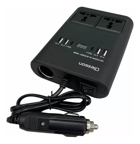 Inversor De Voltaje 12v A 220v Para Auto Camioneta 150w 4usb