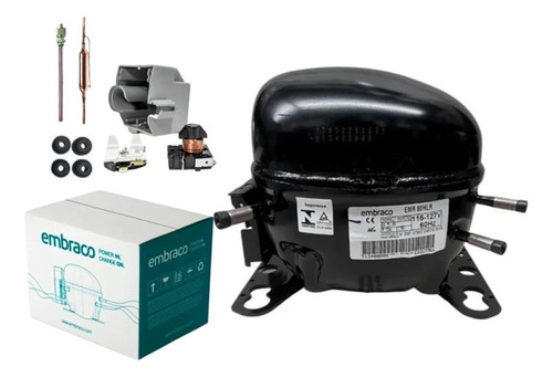 Motor de Compressor Embraco EMR80HLR  110/220v, Cor Preto