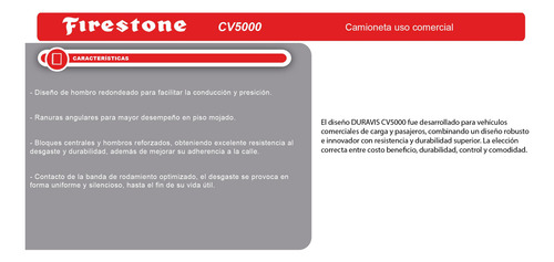 Imagen 2 de 9 de Combo X 2 Firestone 205/75 R16c 110/108r Cv5000 Br