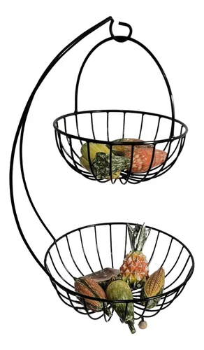 comprar Fruteira De Mesa Bancada Balcão 2 Cestos Dupla C\u002F Gancho