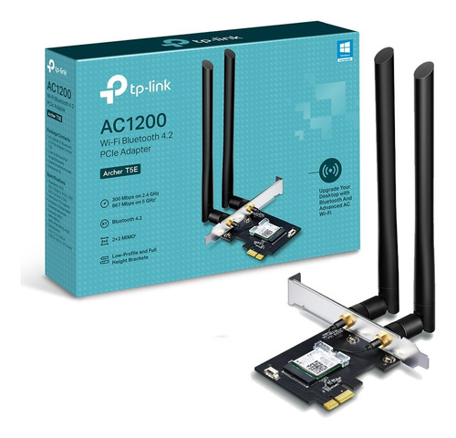 Imagen 1 de 8 de Placa De Red Tp Link Archer T5e Wi Fi Dual Band + Bluetooth