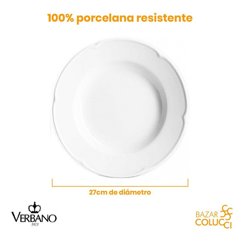 X6 Plato Playo Línea Provenza, Verbano - Bazar Colucci