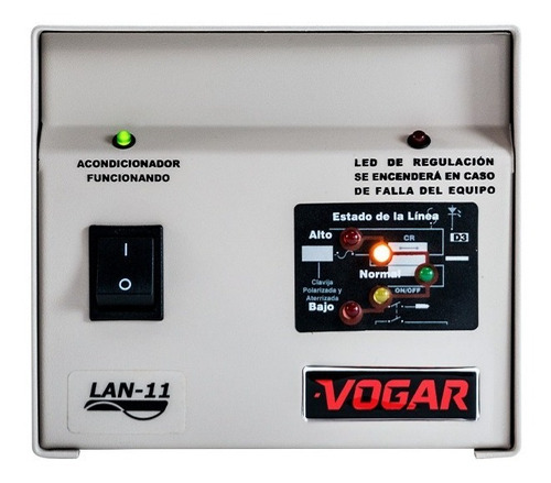 Imagen 1 de 3 de Regulador Electrónico De Voltaje Vogar® Monofásico 1 Kva