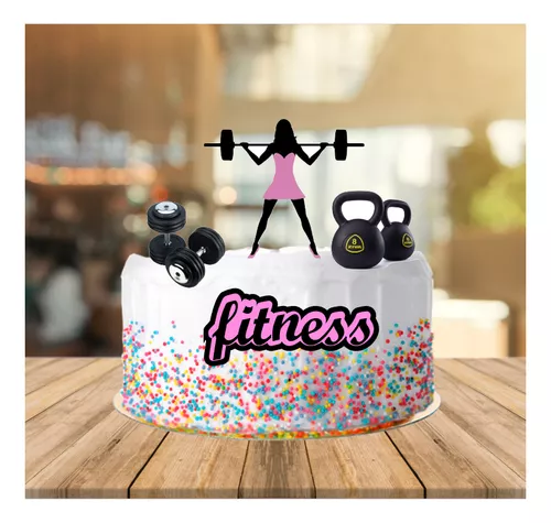 Topo De Bolo Personalizado Fitness