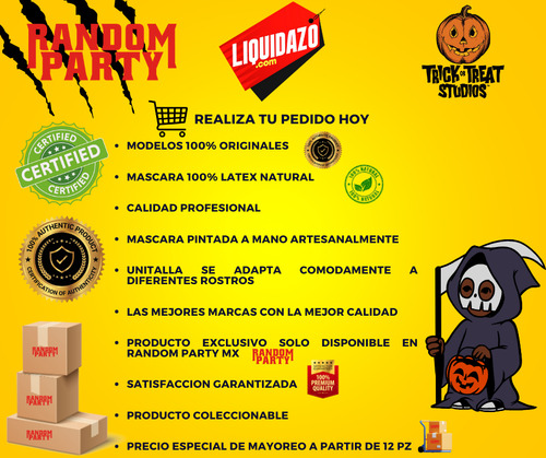 Mascara Payaso Open Ears Pelo Verde Halloween Terror