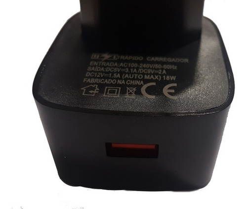 Carregador Turbo Qc 3.0 Quick Charge Rápido Micro Usb Anatel