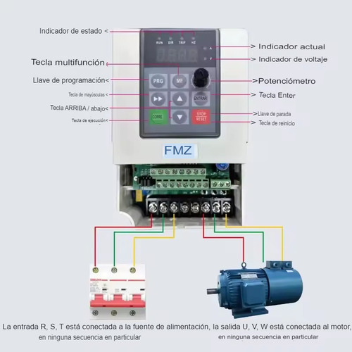 Variador De Frecuencia 2hp 220v Trifasico De Facil Uso