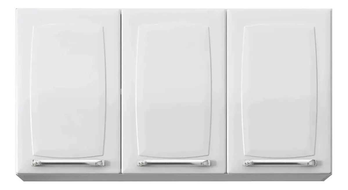 Armário De Cozinha Luce Em Aço 3 Portas Branco - Itatiaia