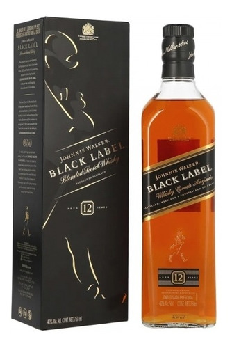 Whisky Johnnie Walker Et Negra 750 C/p