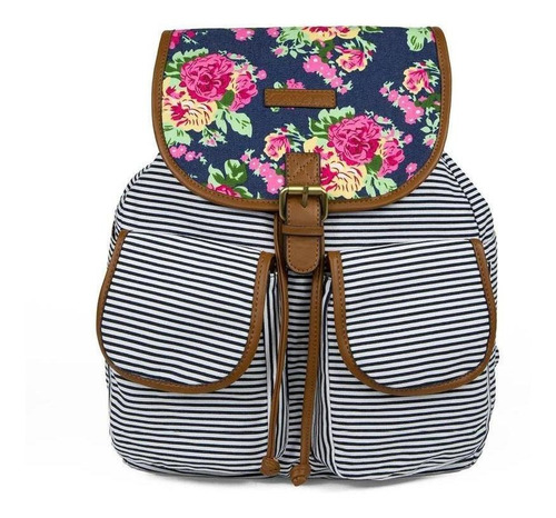 Imagen 1 de 4 de Backpack De Dama Gorétt Azul Edme