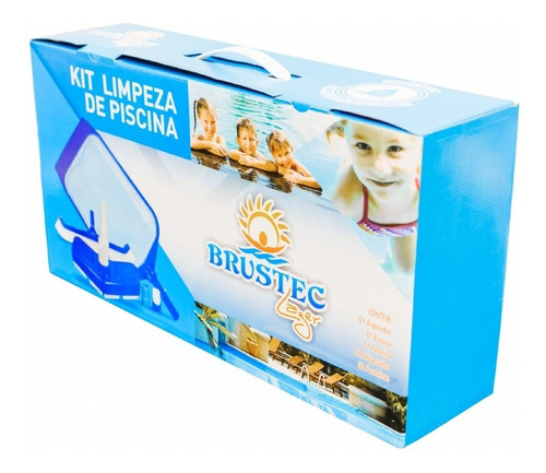 Kit Acessórios Para Limpeza De Piscina Lazer Brustec 6 Itens