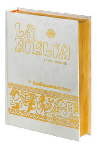 Biblia Latinoamericana Letra Grande Color Nacar Canto Dorado