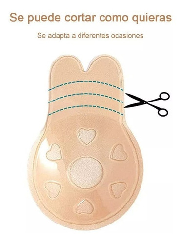 Sujetador Invisible Reutilizable Con Adhesivo Para Levantar