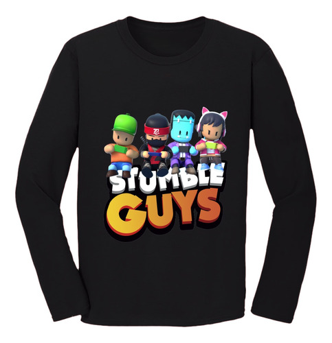 Remera Stumble Guys Mangas Largas 100% Algodón Peinado 24/1