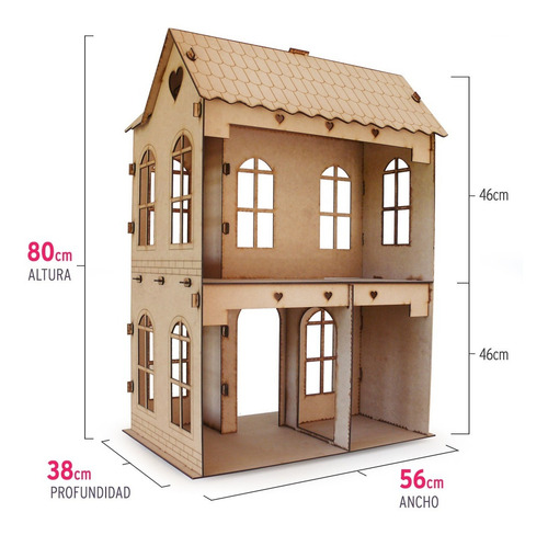 Casa De Muñecas + 30 Muebles Casita M3 - Envio Gratis !