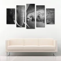 Comprar Cuadros Modernos Blanco Y Negro Pluma 5p Cuadros Decorativos