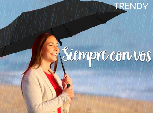 Imagen 8 de 10 de Paraguas Reforzado Antiviento Trendy Varillas Resistentes