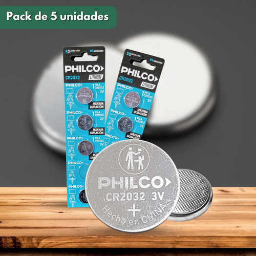 Pila Bateria Cr 2032 Pack X5 3v Balanza Control Reloj