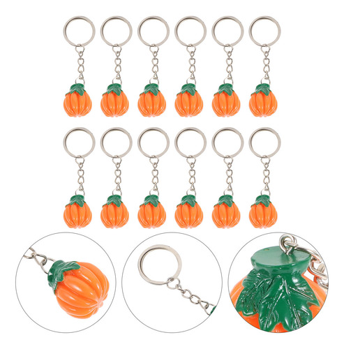 Llavero Decorativo Con Forma De Calabaza, 12 Unidades