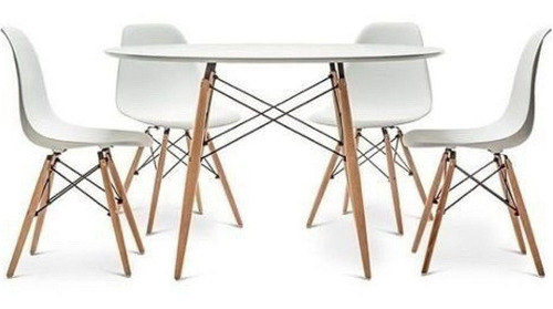 Mesa Comedor Eames 120cm Con 4 Sillas - Por Irei