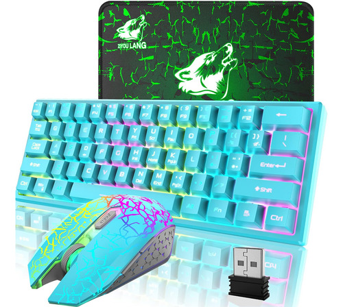 Combo De Teclado Y Mouse Inalámbricos Para Juegos, Teclado R