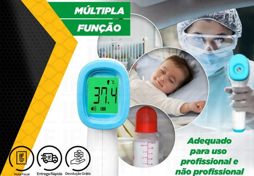 Termômetro De Testa Infravermelha Digital Lcd Ir Termômetro
