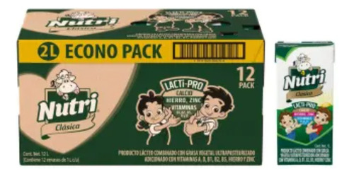 Leche Lácteo Nutri 12 Pzas De 1 L