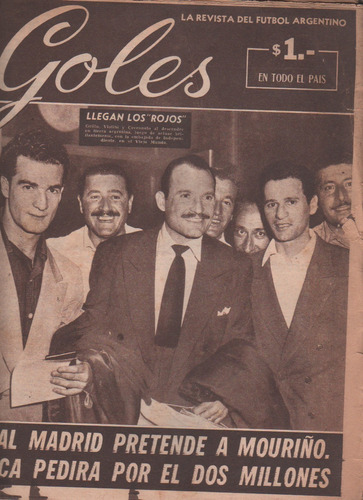 Revista Goles * N° 296 - Año 1954 Labruna - Mouriño - Mendez