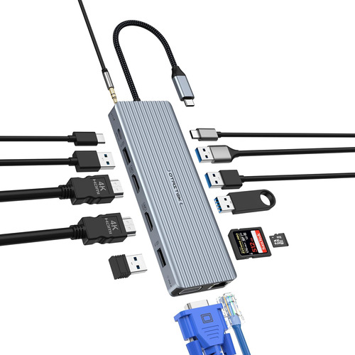 Estación De Acoplamiento Usb C 14 En 1, Concentrador Usb C C